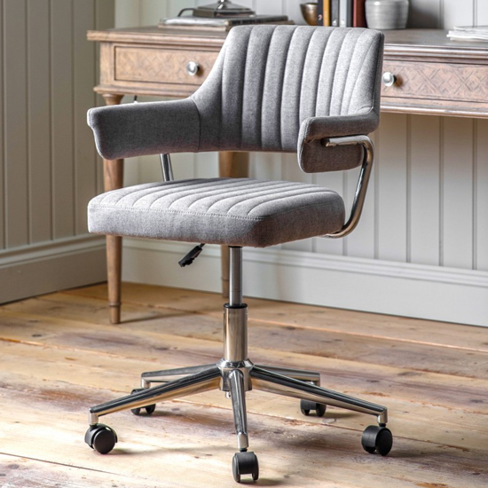 Mcintyre Fabric Swivel Office Chair In Grey_1