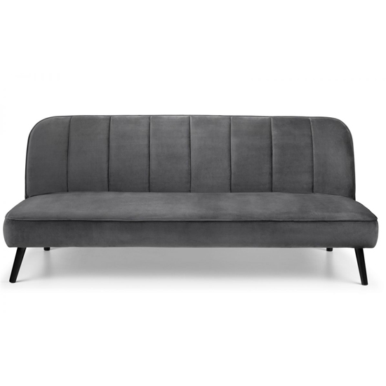 Maceo Curved Back Velvet Upholstered Sofabed In Grey_3