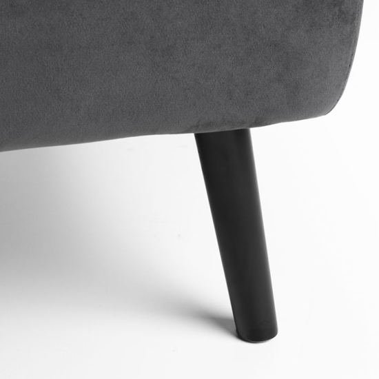 Maceo Curved Back Velvet Upholstered Sofabed In Grey