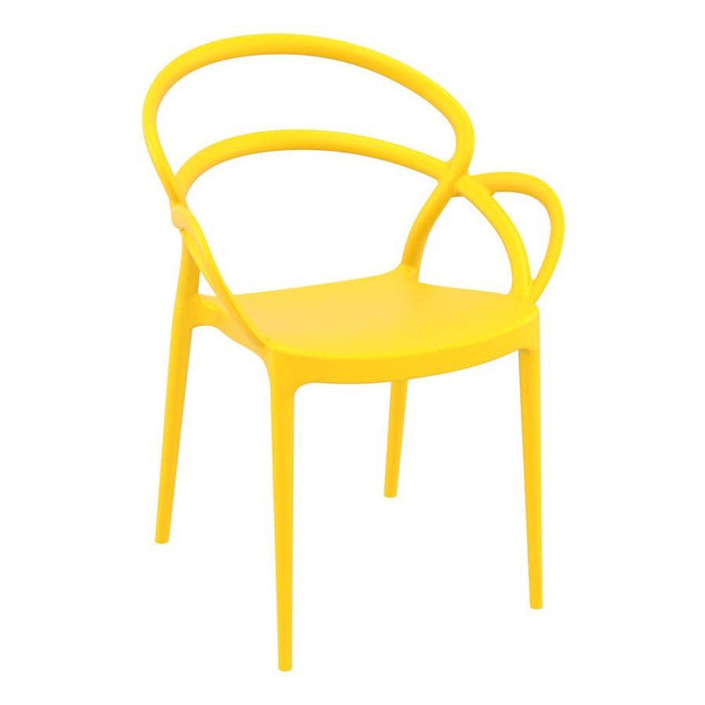 Mckinney Polypropylene Garden Armchair in Yellow