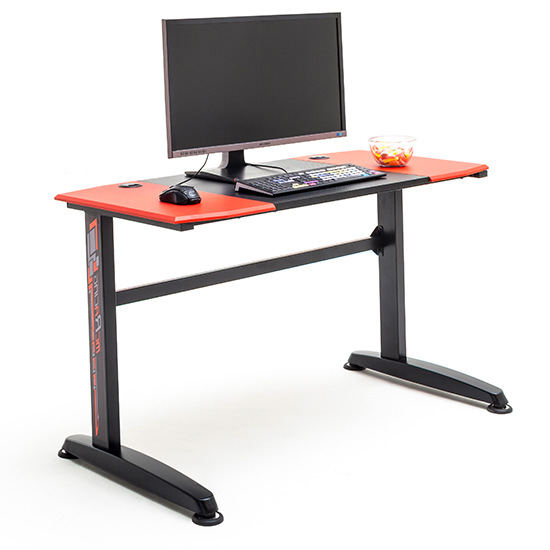 Read more about Mcracing wooden computer desk in black and red