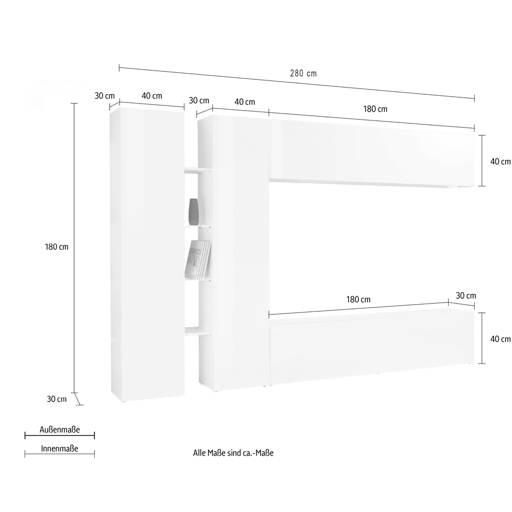 Mcrae LED Wooden Entertainment Unit With 4 Doors In Anthracite Oak