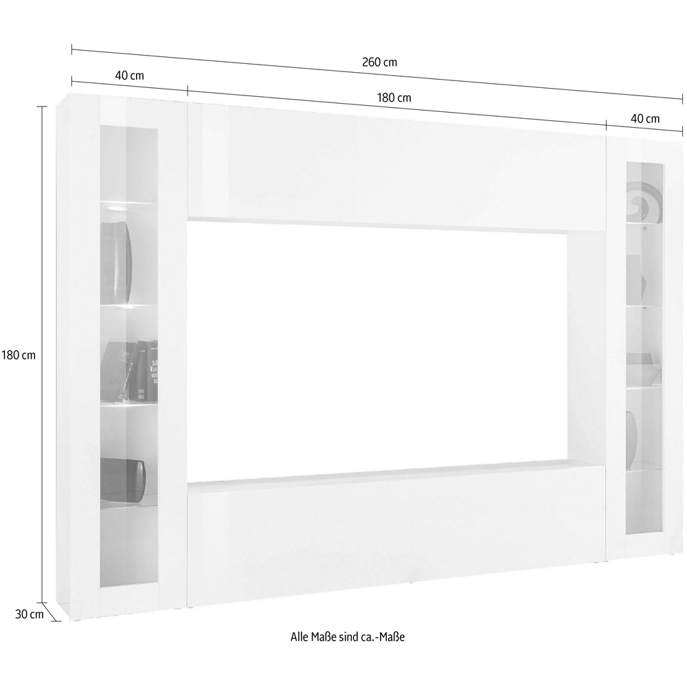 Mcrae LED Wooden Square Entertainment Unit With 2 Glass Doors In Anthracite
