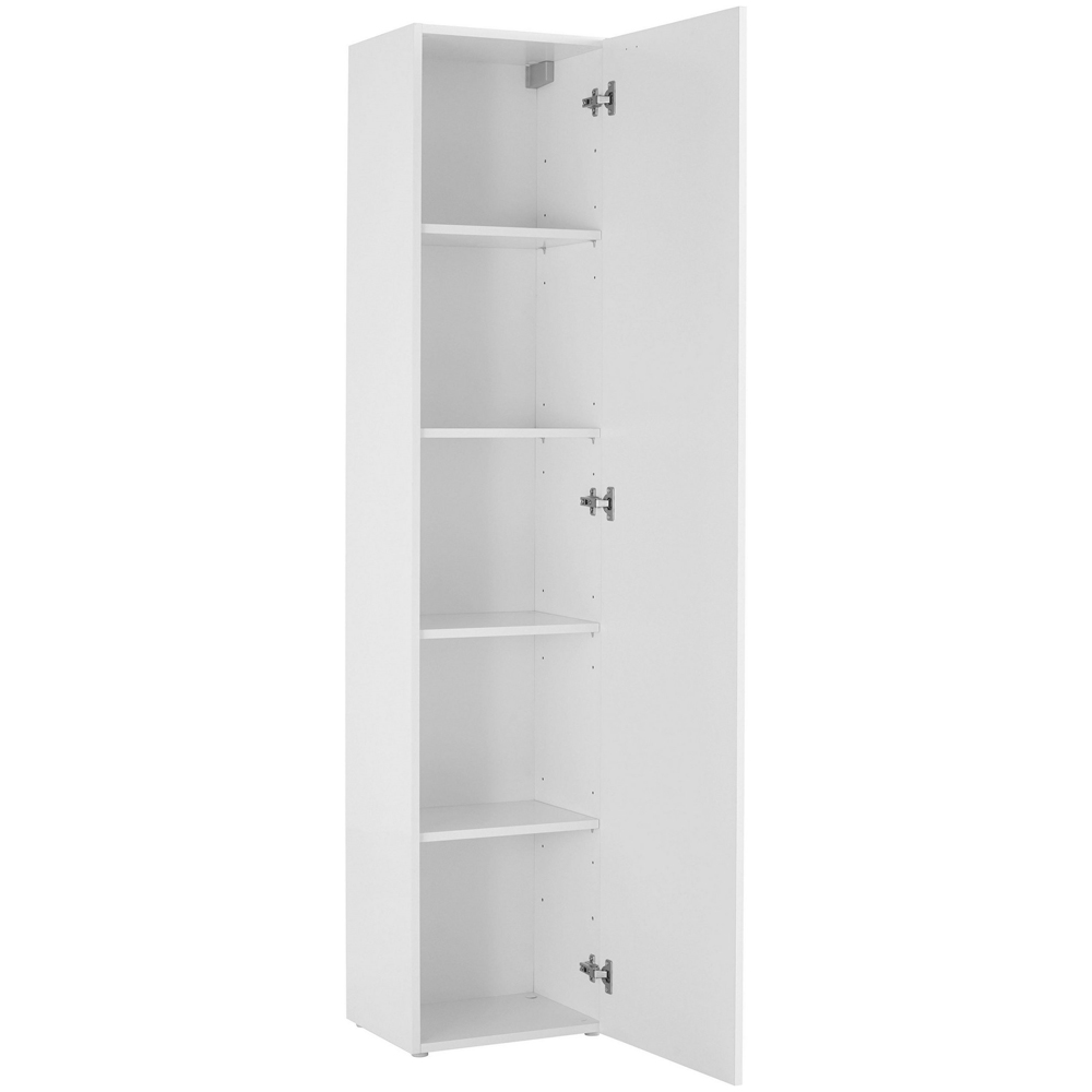 Mcrae White Glossy Storage Cabinet With 1 Door In White