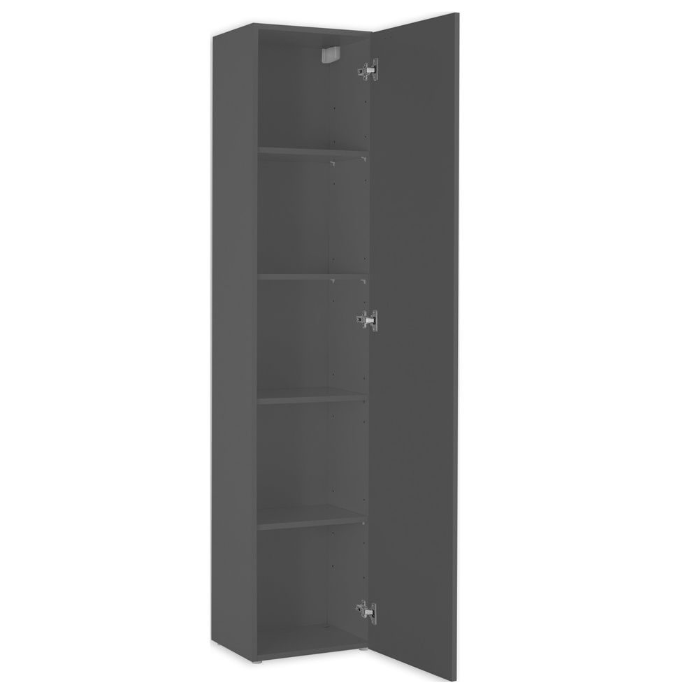 Mcrae Wooden Storage Cabinet With 1 Door In Anthracite