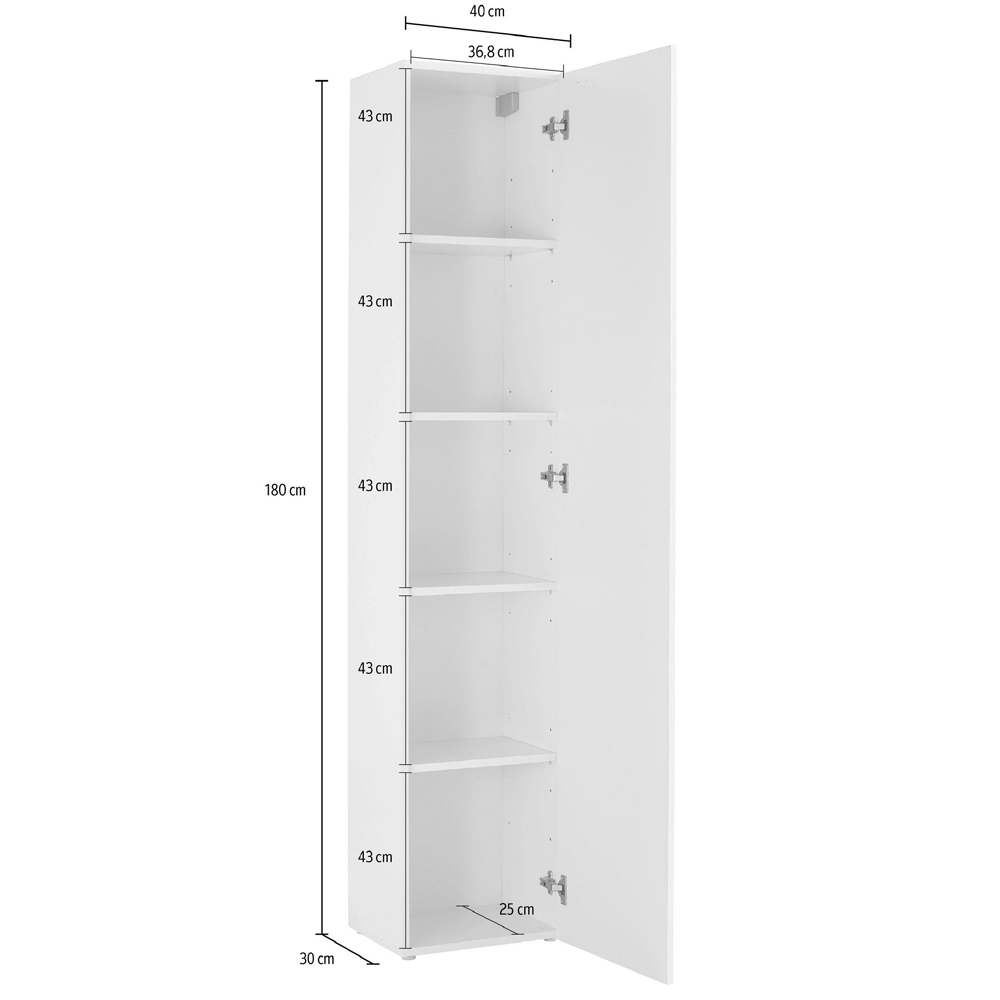 Mcrae Wooden Storage Cabinet With 1 Door In Anthracite