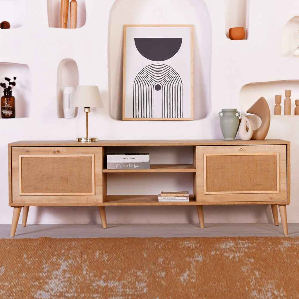Meadow Large Wooden TV Stand in Oak