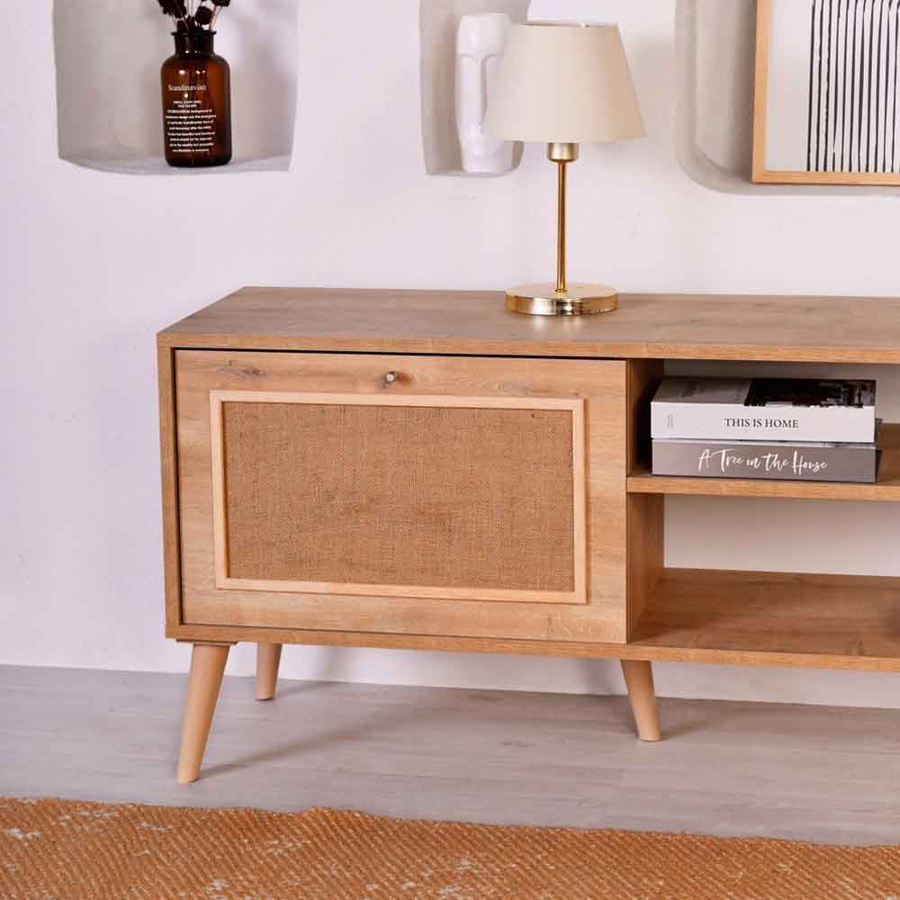 Meadow Large Wooden TV Stand in Oak