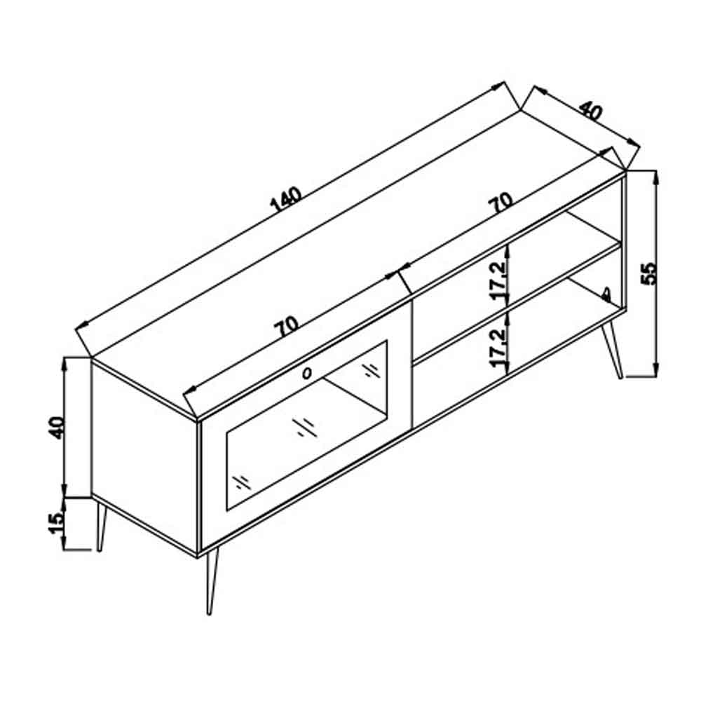Meadow Small Wooden TV Stand in Oak