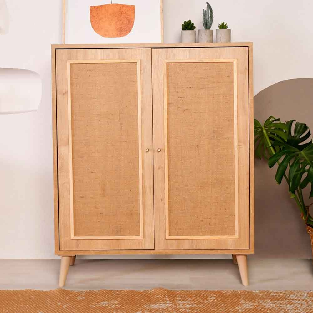 Meadow Wooden Storage Cabinet with 2 Doors in Oak