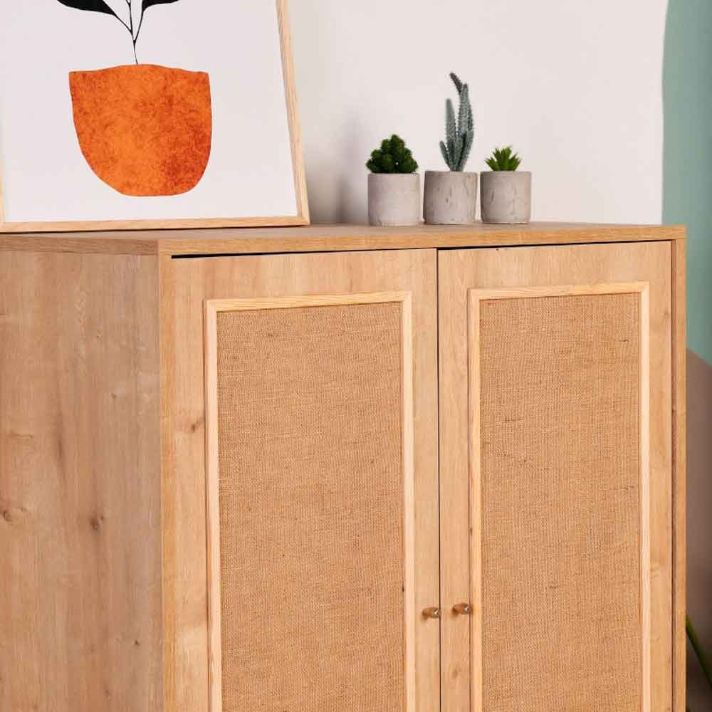 Meadow Wooden Storage Cabinet with 2 Doors in Oak