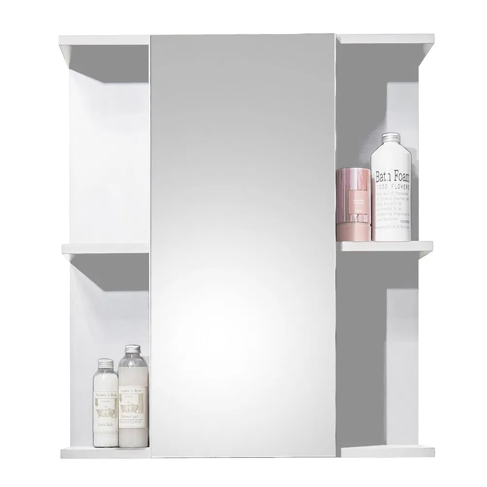 Meadville High Gloss Mirrored Cabinet With 1 Door In White