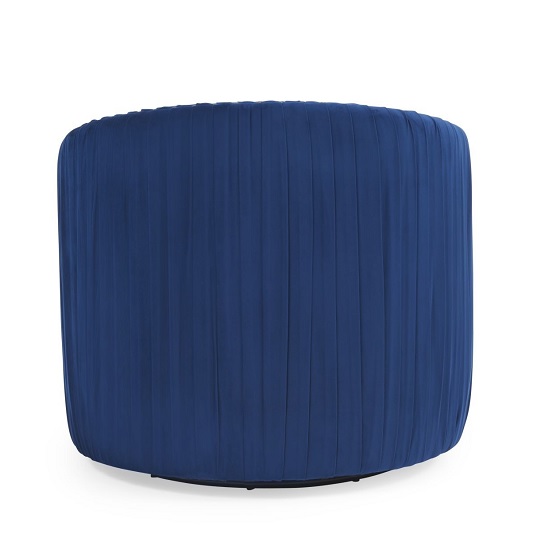 Medan Modern Velvet Swivel Tub Chair In Blue_3