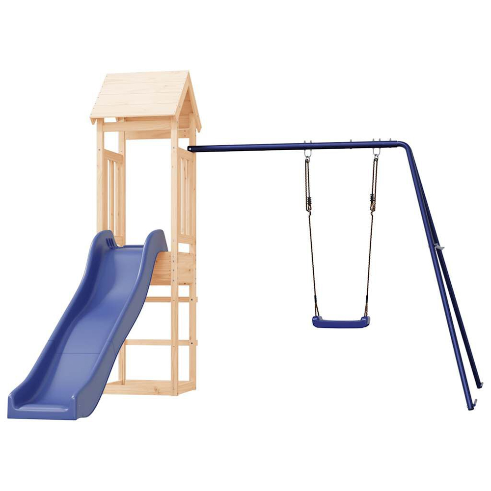 Medford Wooden Kids Playset With Swing In Light Oak