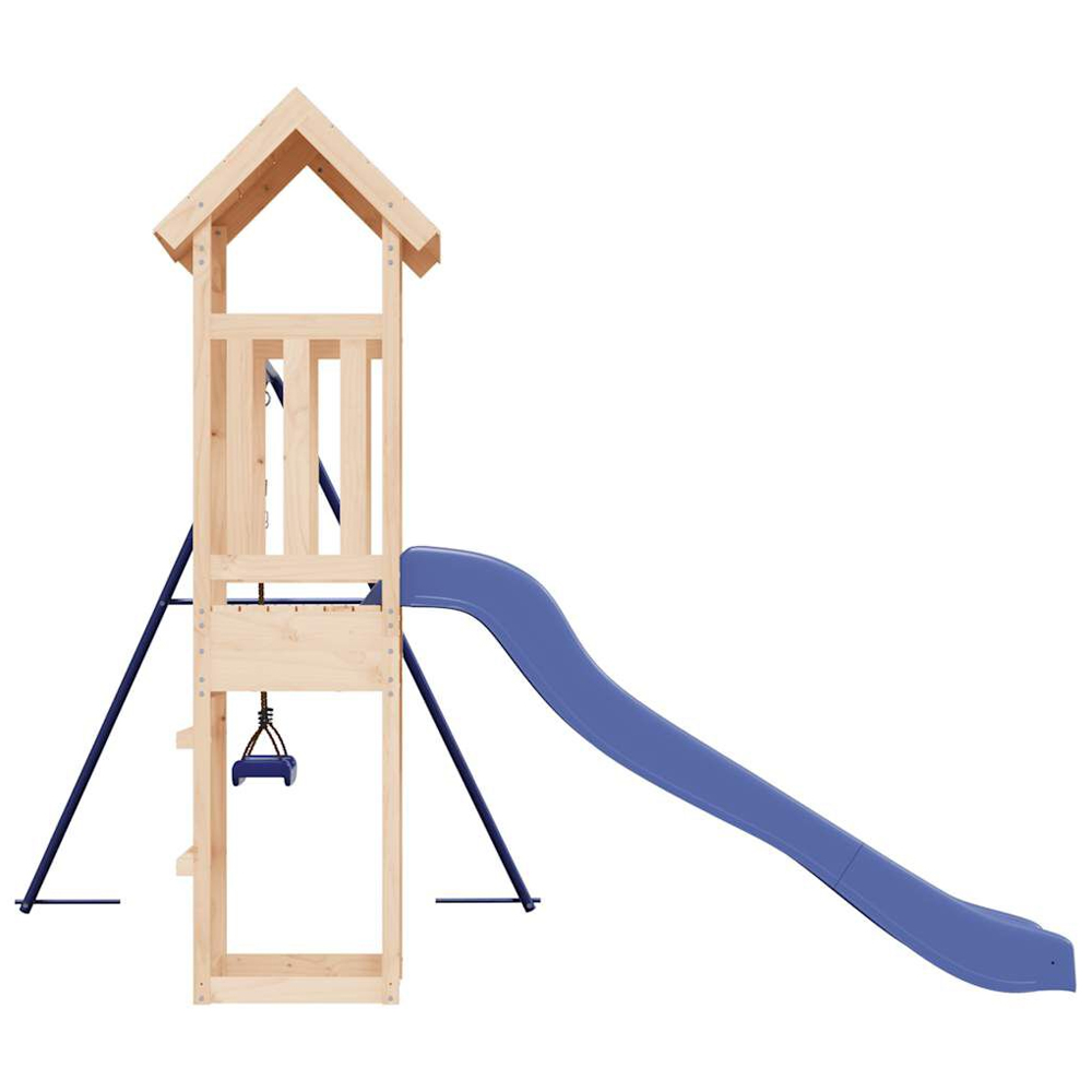 Medford Wooden Kids Playset With Swing In Light Oak