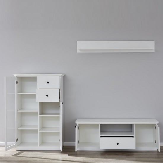 Median Wooden Living Room Set 1 In White With LED Lighting_3