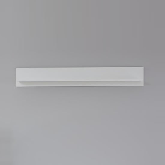 Median Wooden Wall Mounted Display Shelf In White thumbnail