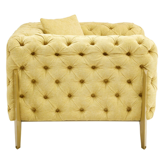 Medina Upholstered Fabric Armchair In Yellow_3