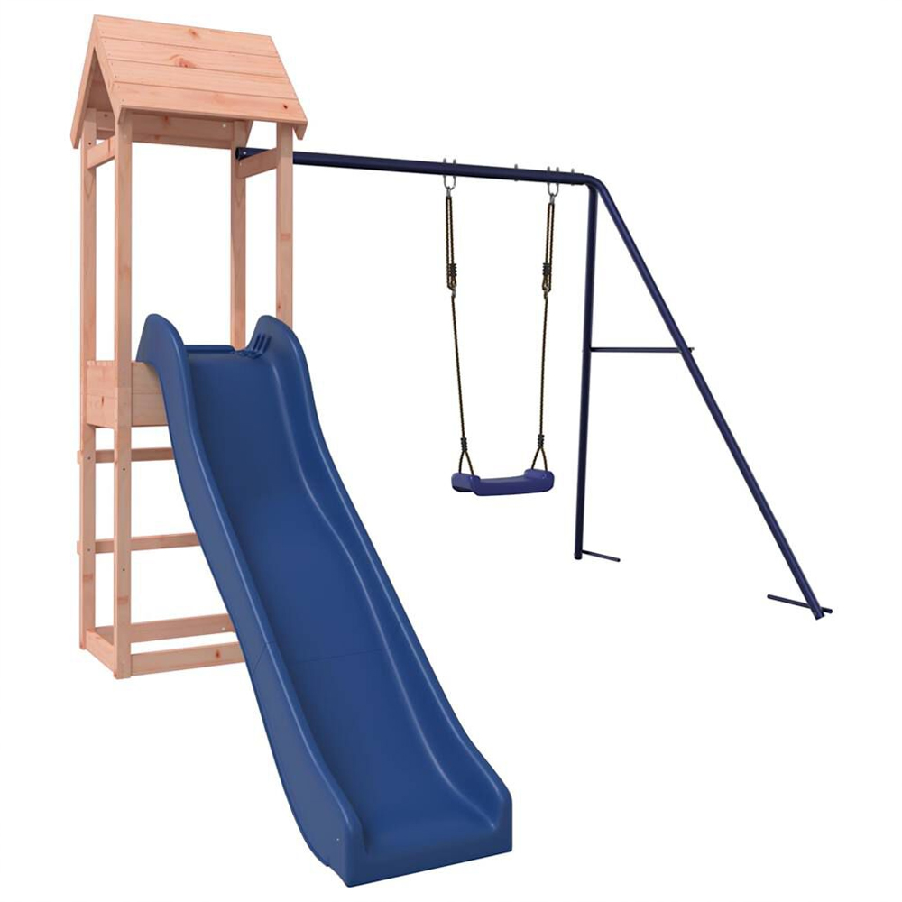 Medina Douglas Wood Kids Playset With Swing In Light Oak