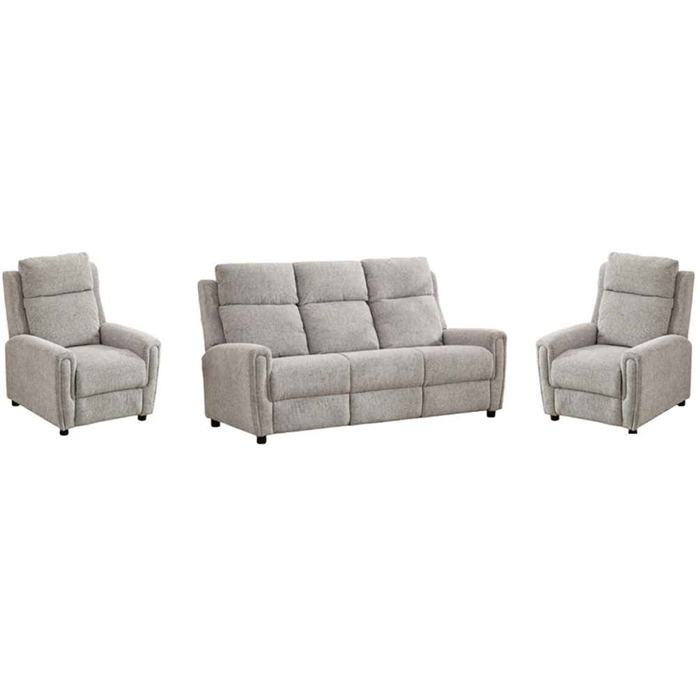 Medinah Fabric 3+1+1 Seater Sofa Set - Ash