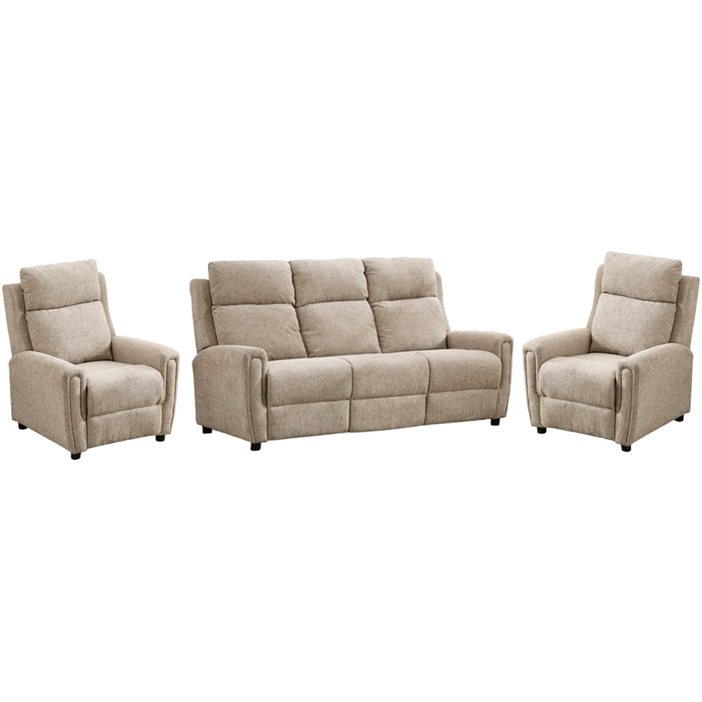 Medinah Fabric 3+1+1 Seater Sofa Set - Beige