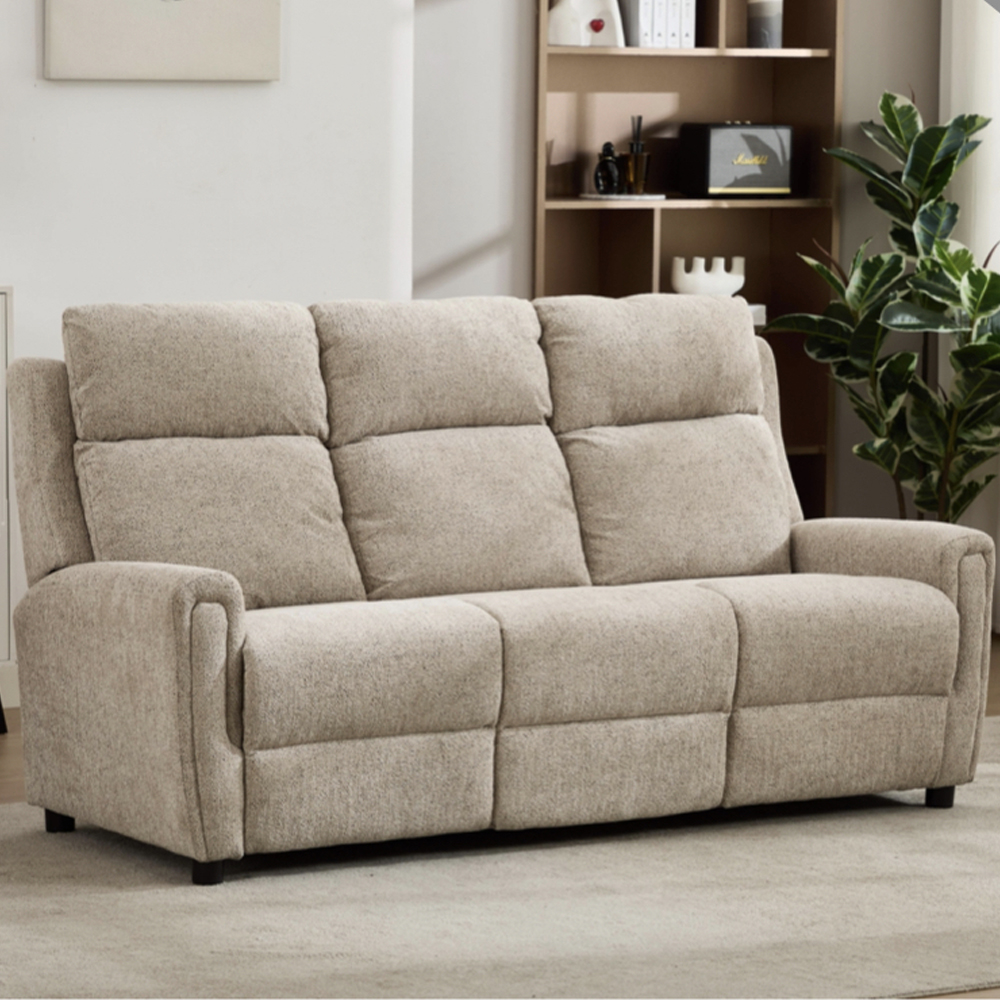 Medinah Fabric 3 Seater Sofa - Beige