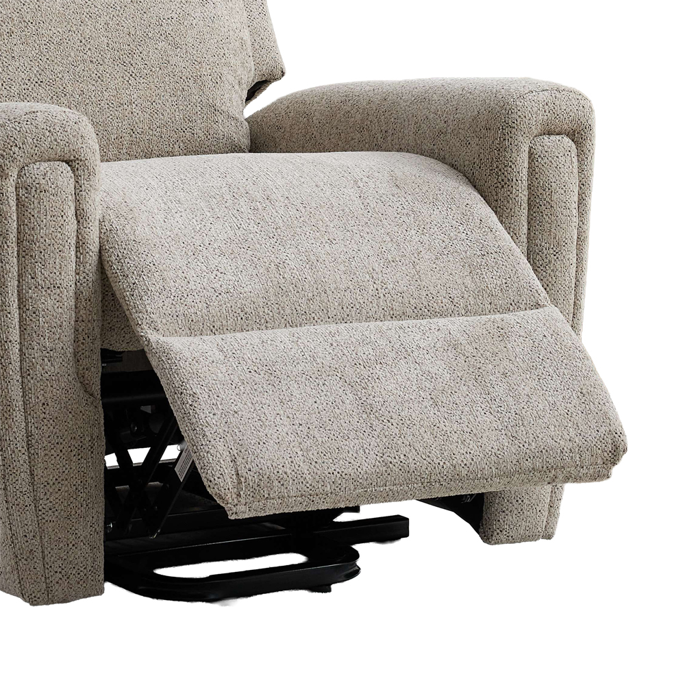 Medinah Fabric Dual Motor Lift Tilt Recliner Chair in Beige