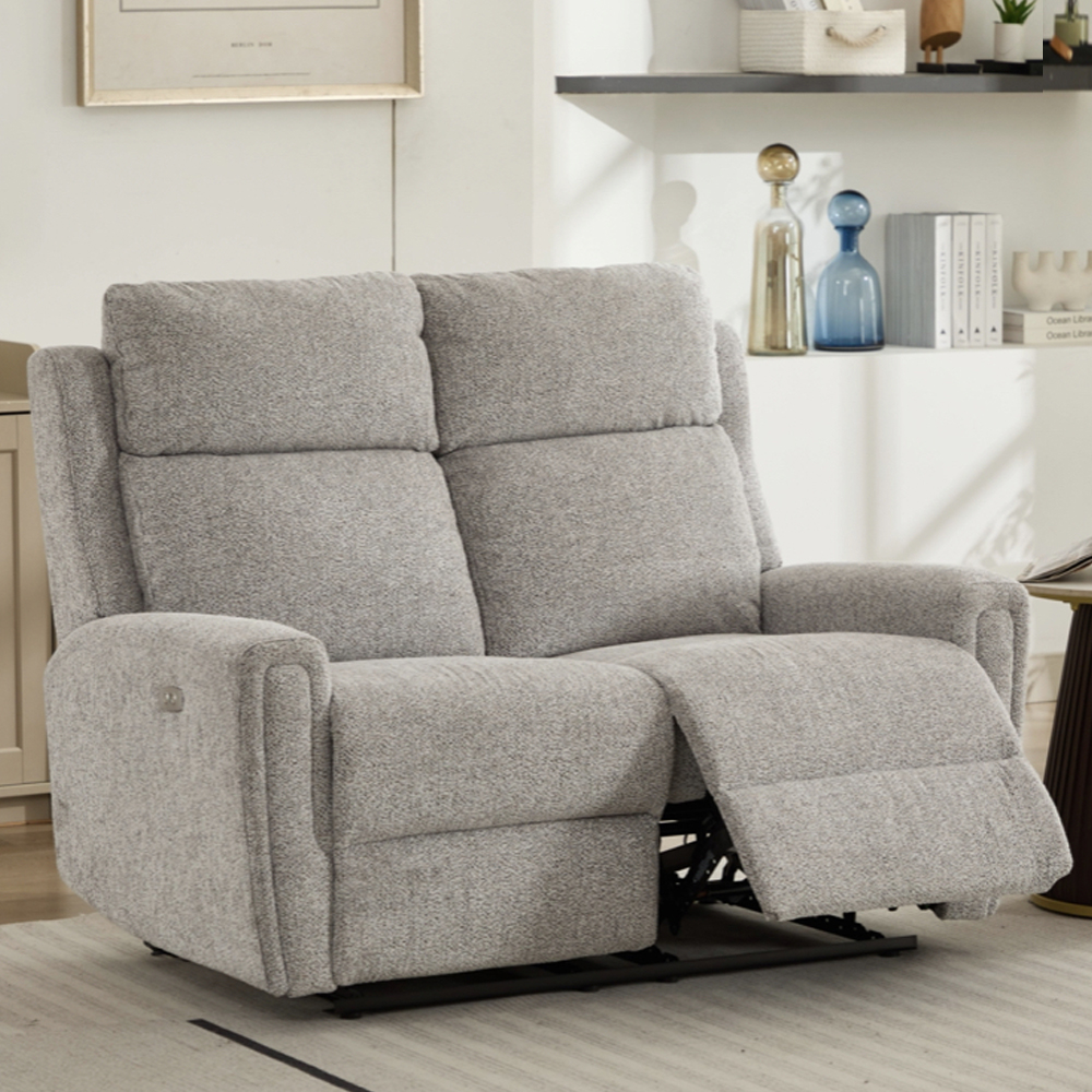Medinah Fabric Electric 3+2 Seater Sofa Set - Ash