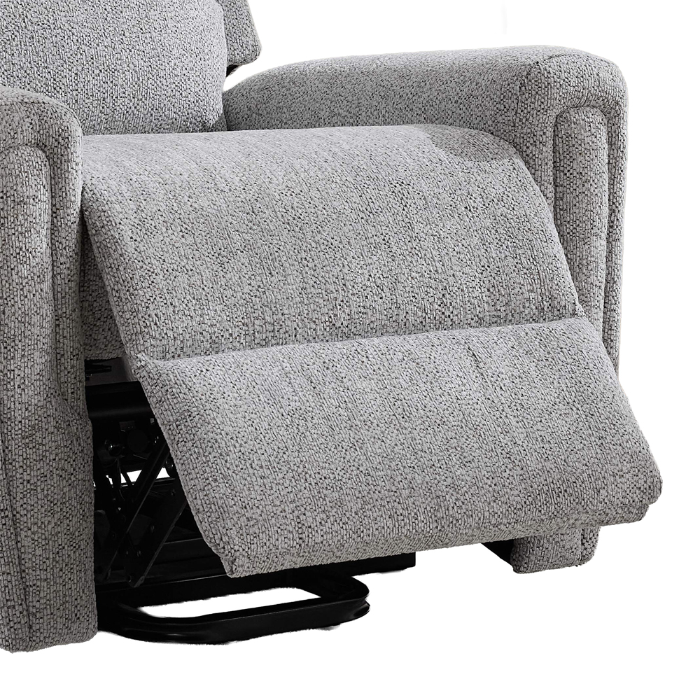 Medinah Fabric Quad Motor Lift Tilt Recliner Chair in Ash