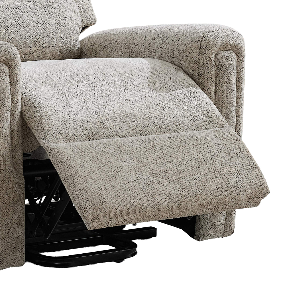 Medinah Fabric Quad Motor Lift Tilt Recliner Chair in Beige