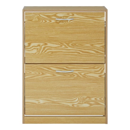 Megrez Wooden Shoe Cabinet With 2 Flip Doors In Brown
