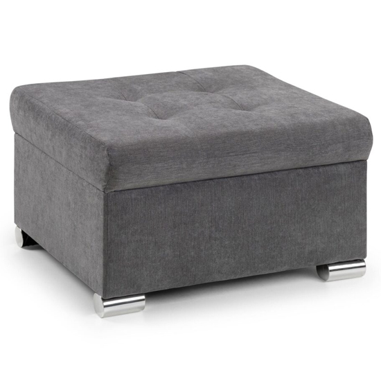 Read more about Meigle fabric footstool in grey