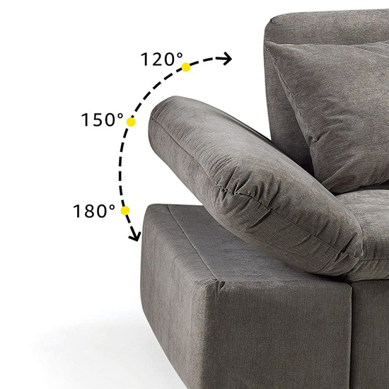 Meigle Fabric Right Hand Corner Sofa Bed In Grey_2