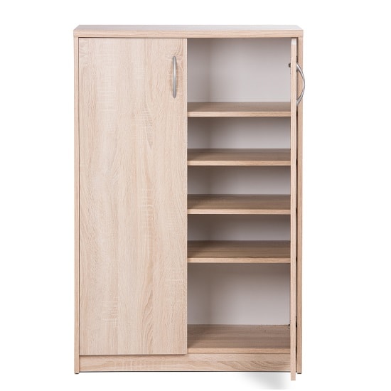 Meissen Shoe Storage Cabinet In Sonoma Oak With 2 Doors_3