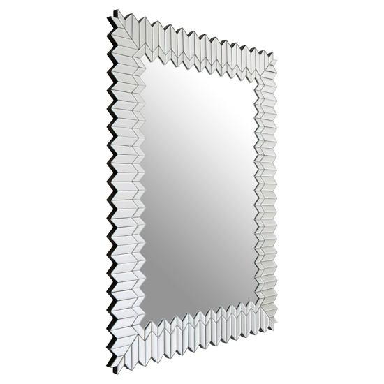 Mekbuda Rectangular Wall Bedroom Mirror In Silver Frame