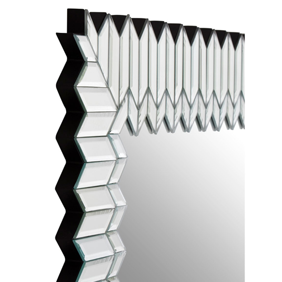 Mekbuda Rectangular Wall Bedroom Mirror In Silver Frame