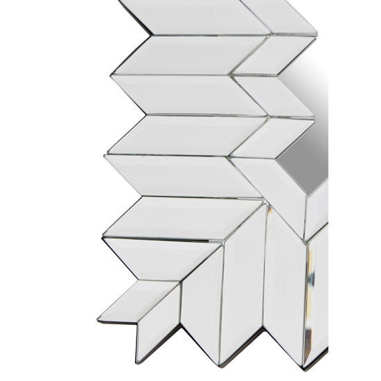 Mekbuda Rectangular Wall Bedroom Mirror In Silver Frame