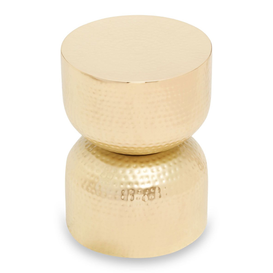 Mekbuda Round Metal Side Table In Metallic Gold thumbnail