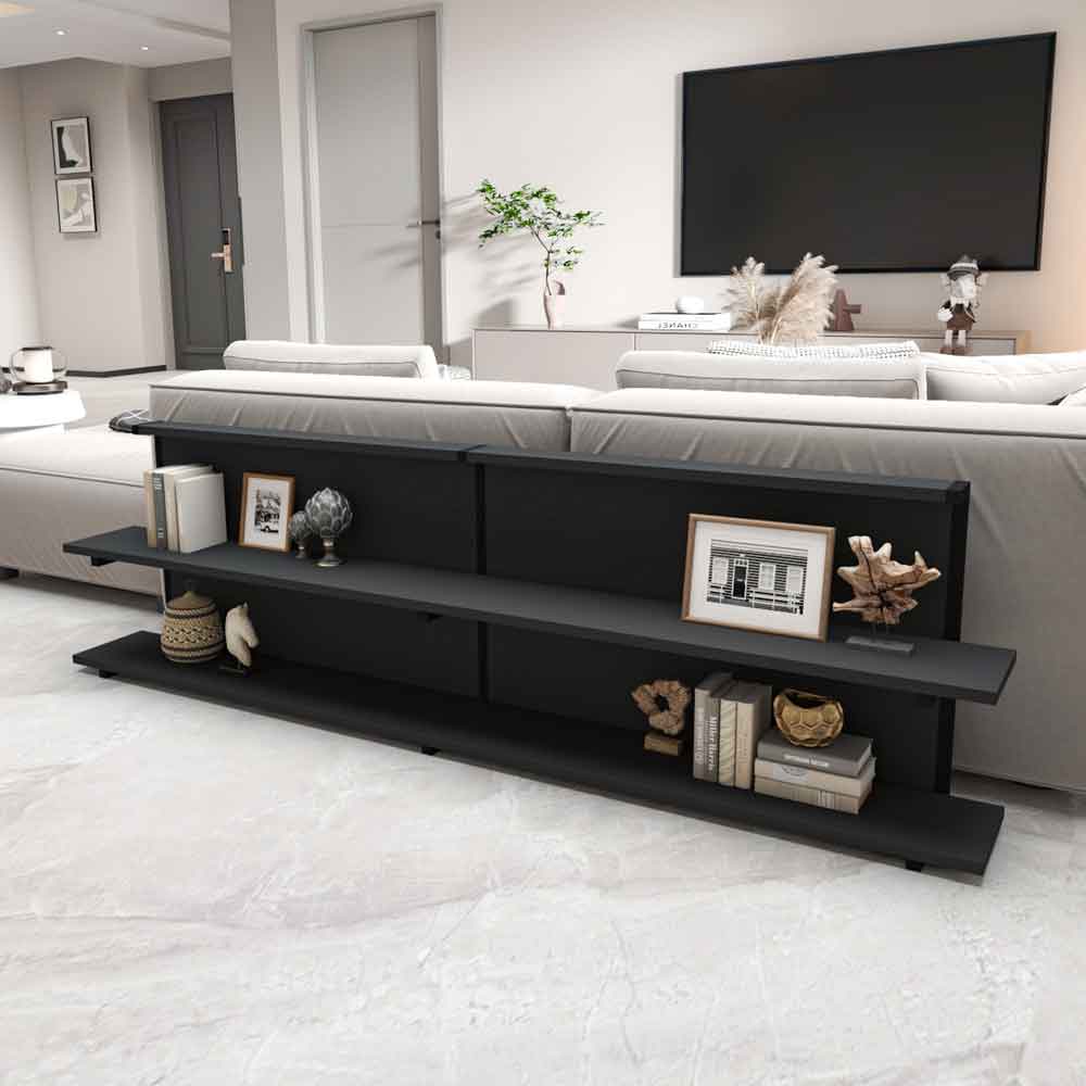 Mela Wooden Display Unit in Anthracite