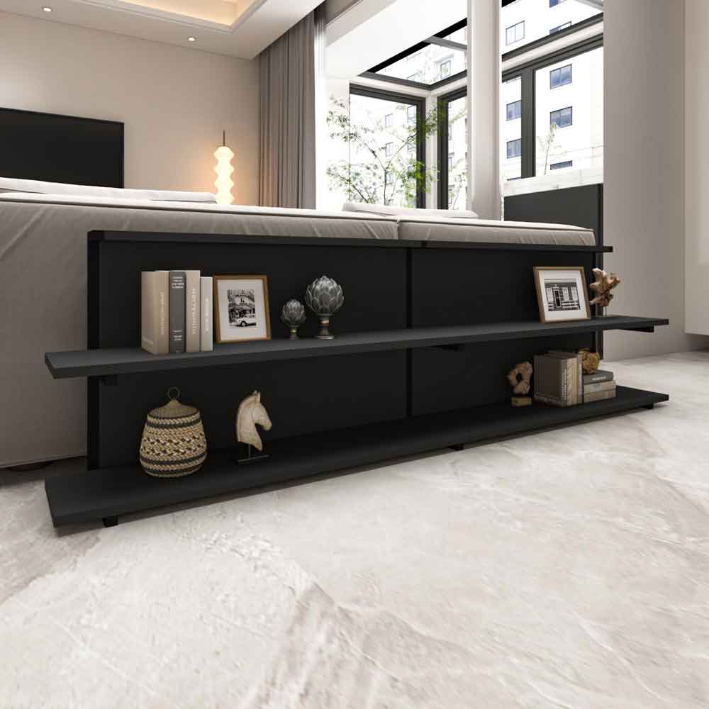 Mela Wooden Display Unit in Anthracite