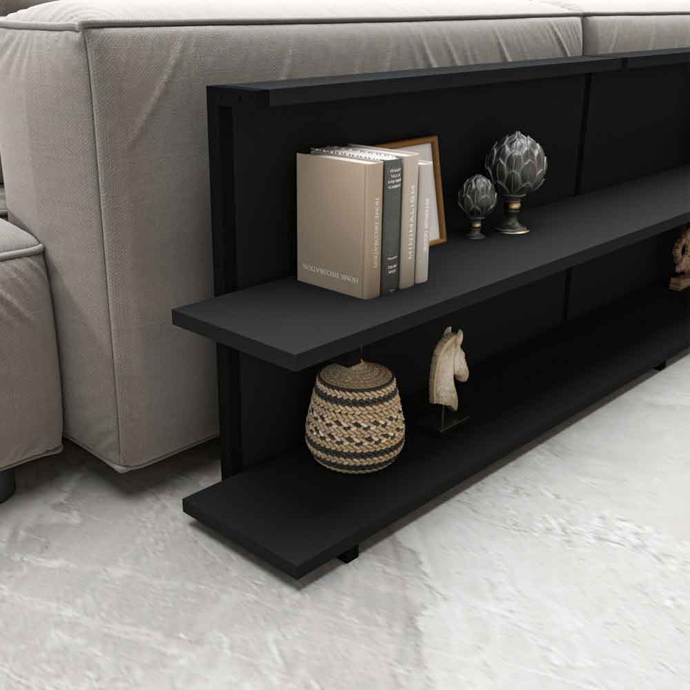 Mela Wooden Display Unit in Anthracite