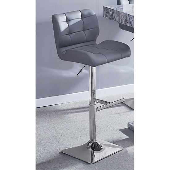 Caprice Melange Effect Bar Table With 4 Candid Grey Stools