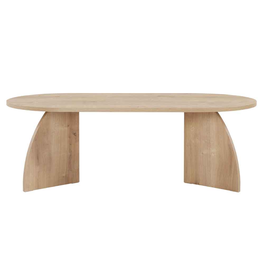 Melaro Wooden Oval Coffee Table in Sapphire Oak