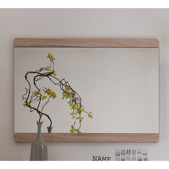 Product photograph of Melay Wall Mirror In San Remo Light Oak from Furniture in Fashion