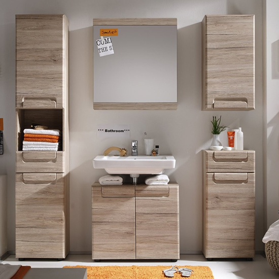 Read more about Melay wooden hallway furniture set 1 in san remo oak