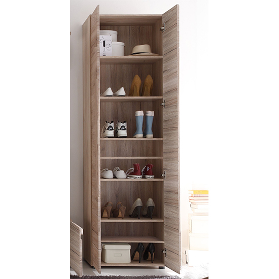 Melay Wooden Hallway Furniture Set 11 In San Remo Light Oak_2
