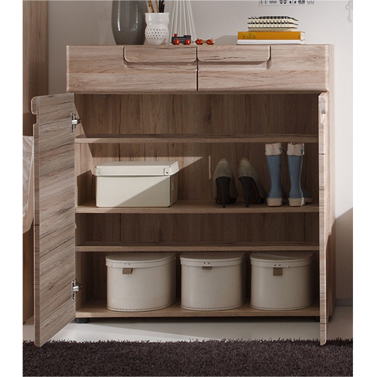 Melay Wooden Hallway Furniture Set 11 In San Remo Light Oak_3