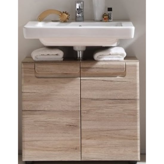 Product photograph of Melay Wooden Vanity Unit In San Remo Oak from Furniture in Fashion
