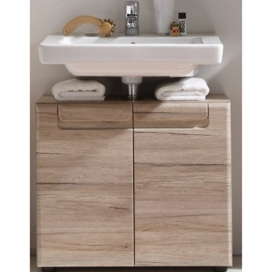 Melay Wooden Vanity Unit In San Remo Oak