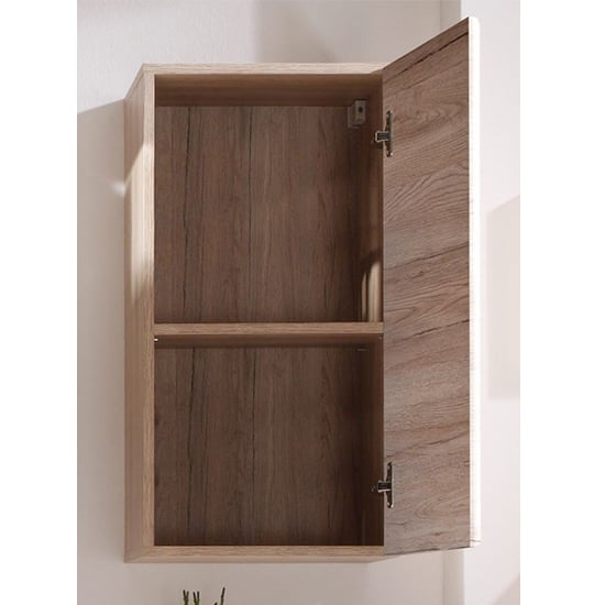 Melay Wooden Wall Bathroom Storage Cabinet In San Remo Oak_3
